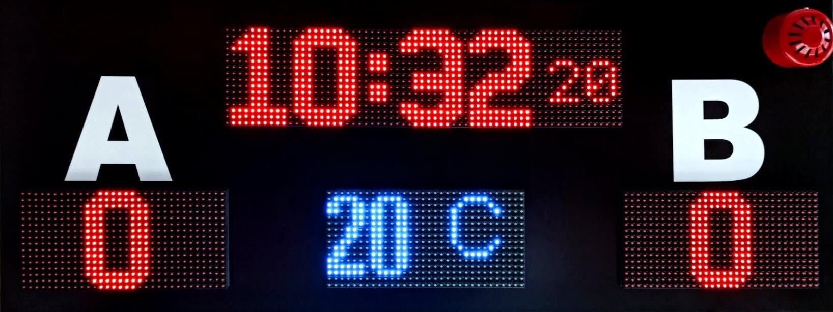 Halı saha skorbord 130x60cm derece