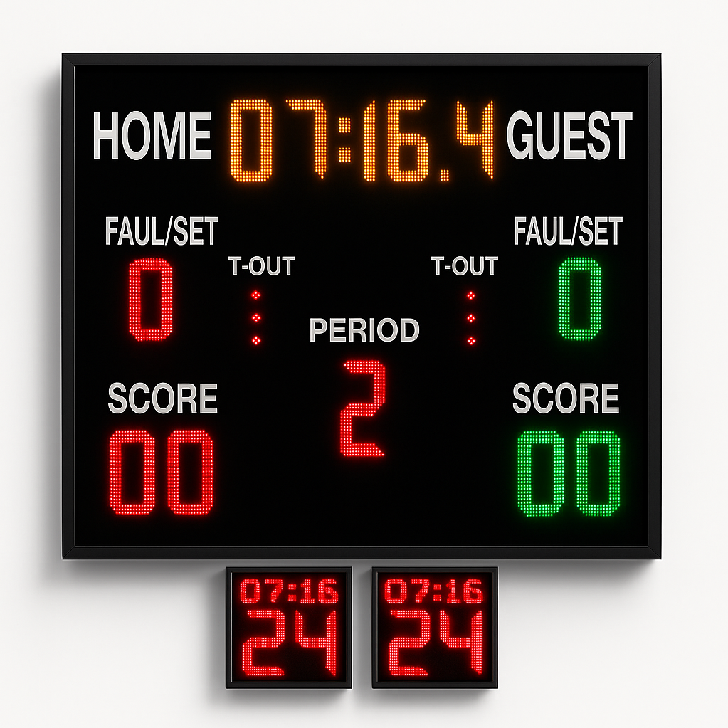 Çok Amaçlı Salon Skorbordu (Basketbol / Voleybol / Hentbol)